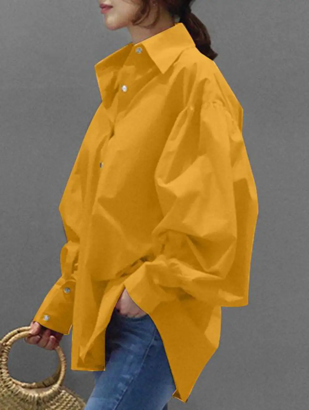 Relaxed Fit Retro Lapel Shirt