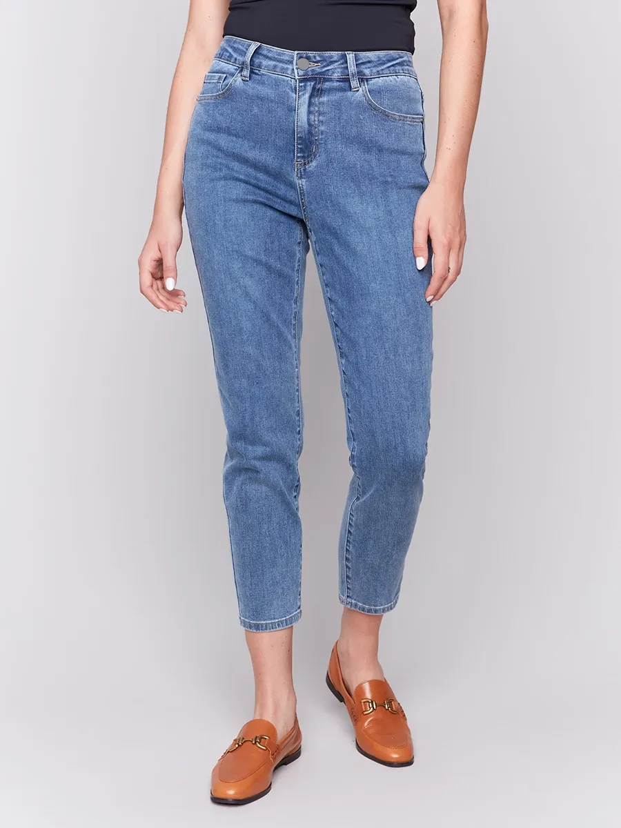 Soft Skin-Friendly Straight-Leg Slim Jeans