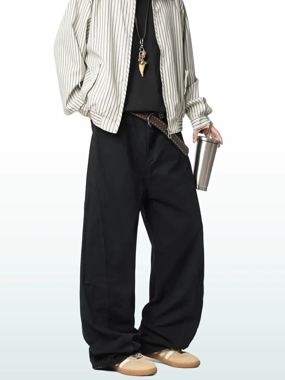 Wide Leg Cargo Trousers