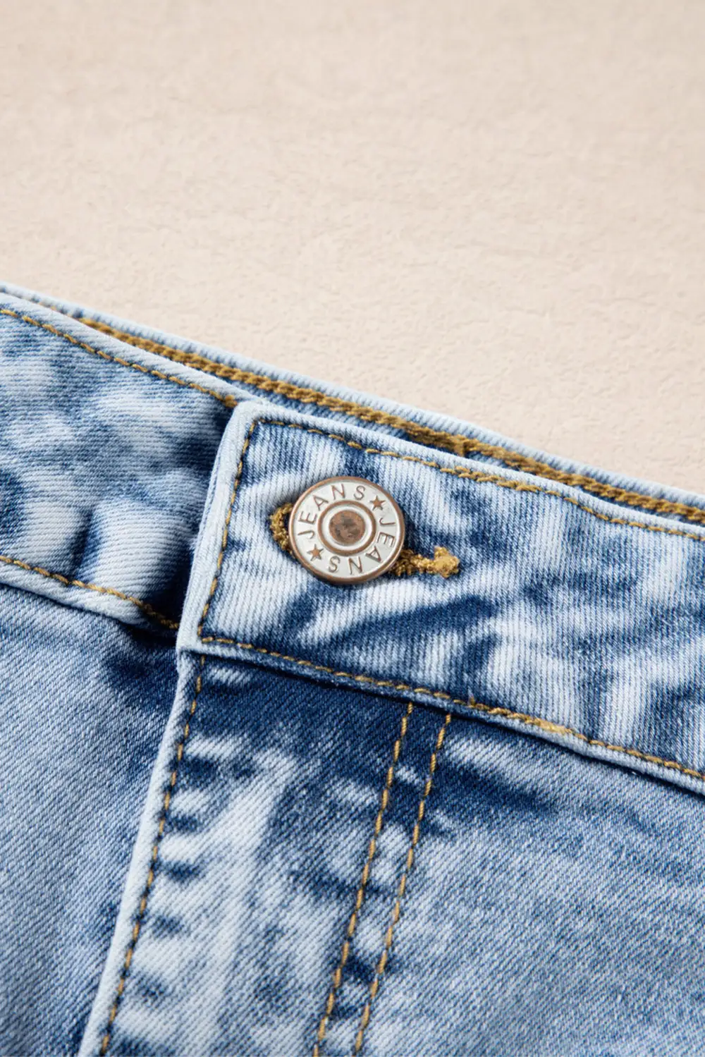 Chic Patch Pocket Straight Leg Loose Jeans