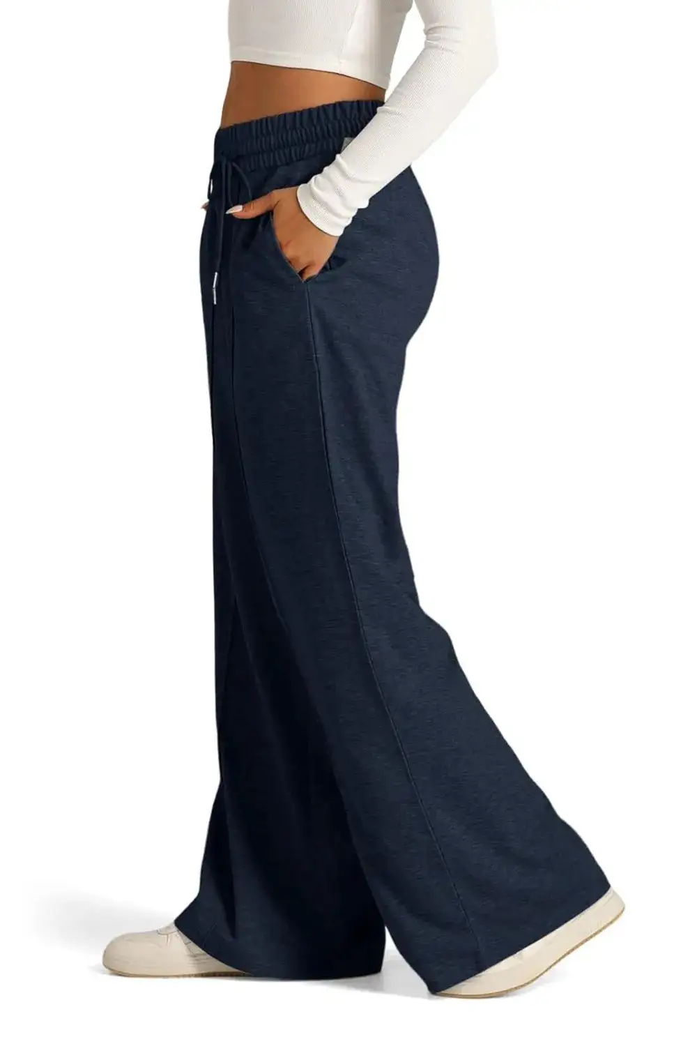 Lightweight High Waist Wide Leg Pants