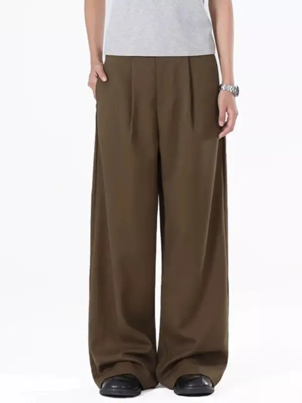 Men's Full Size Wide Leg Flowy Dress Pants