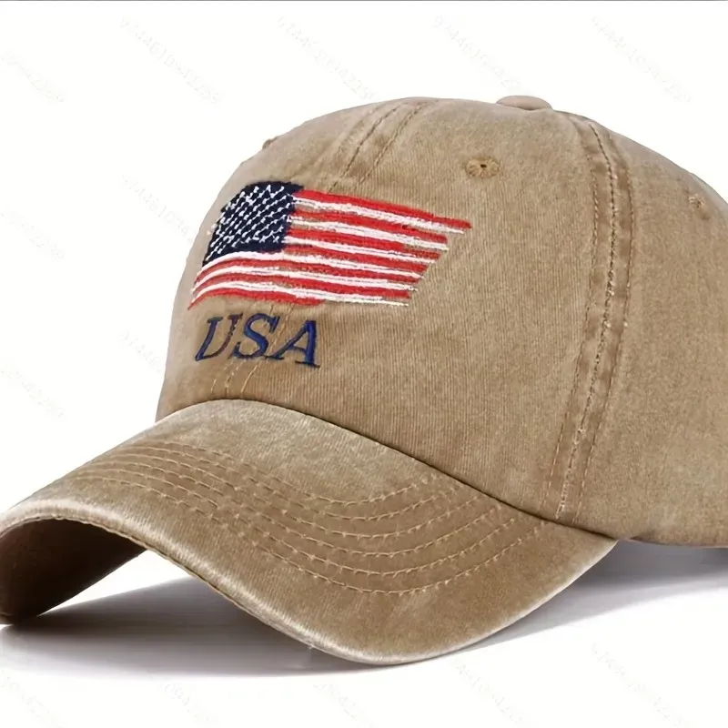 Women Men Baseball Cap Patriotic USA hat Men Medium American Flag Hat