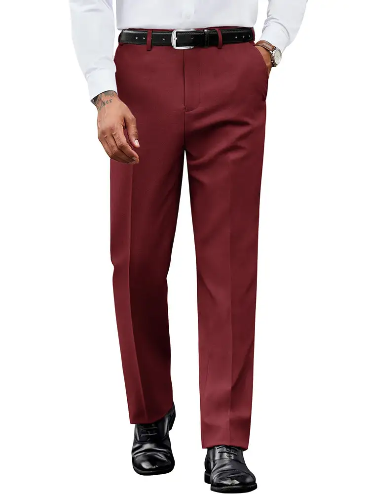 Comfort Flat Front Dress Pants