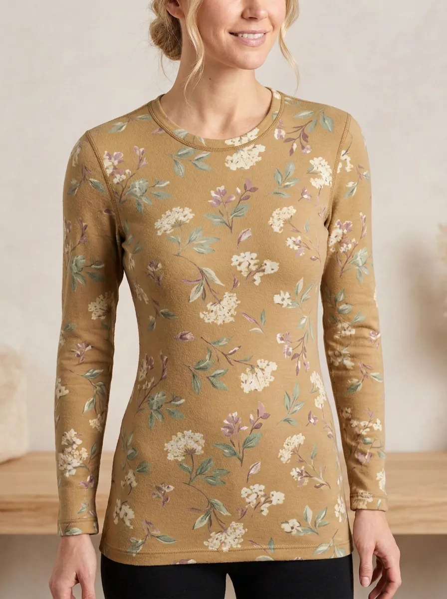 Women's Prairie Floral Long Sleeve Thermal Top