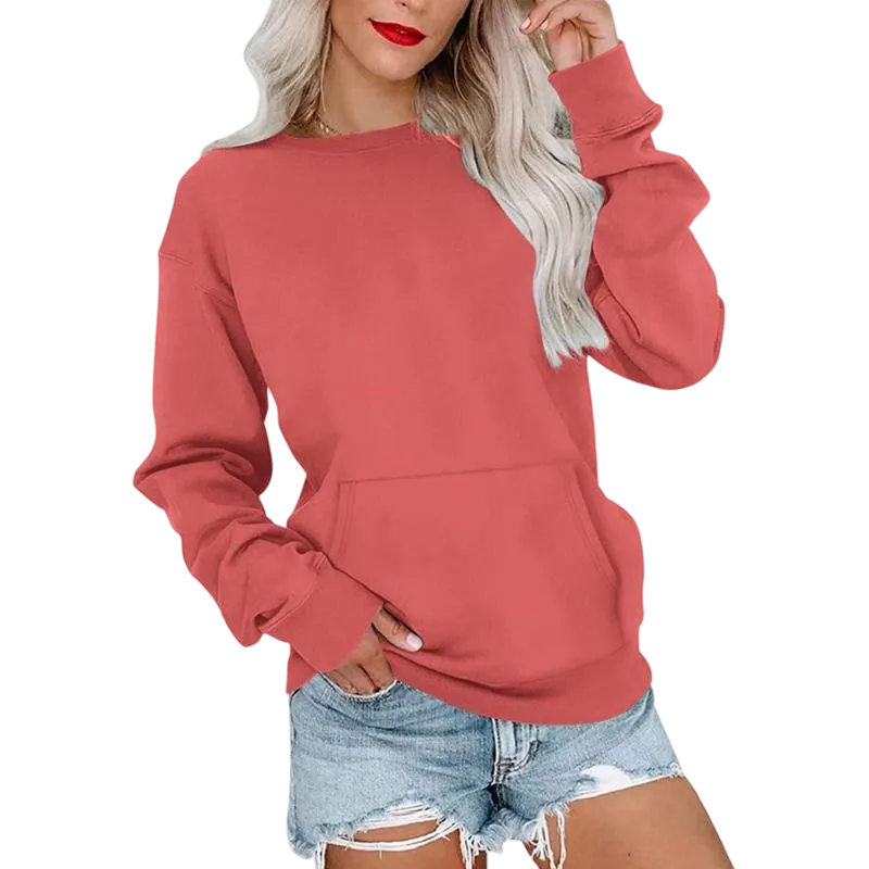 8PACK-Women's Crewneck Hoodless Sweatshir