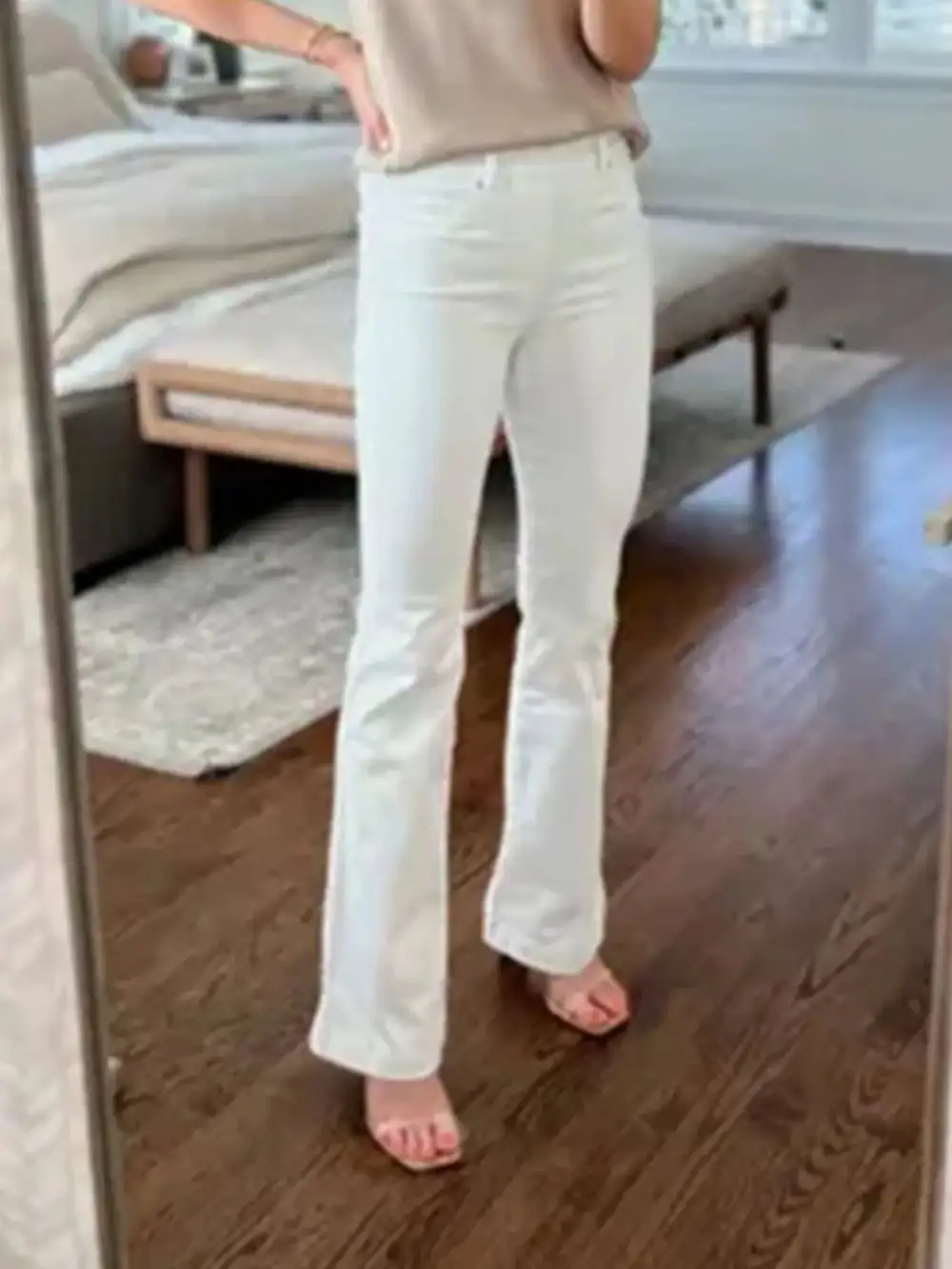 High Waisted Flared Plus Denim Jeans