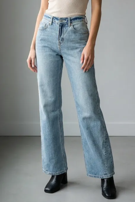 Streamlined High Rise Flare Stretch Denim Jeans