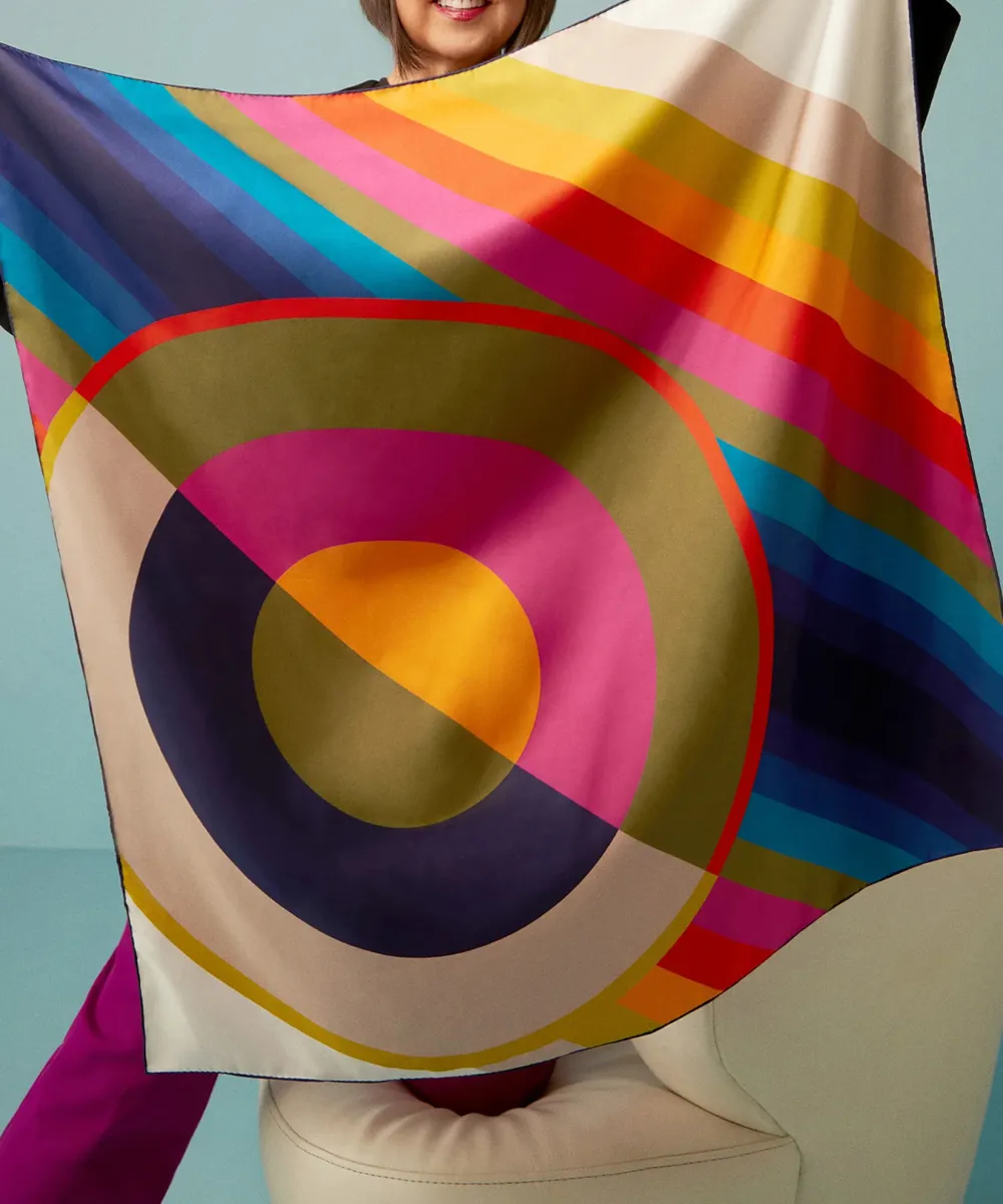 Multicolor Art Graphic Square Scarf