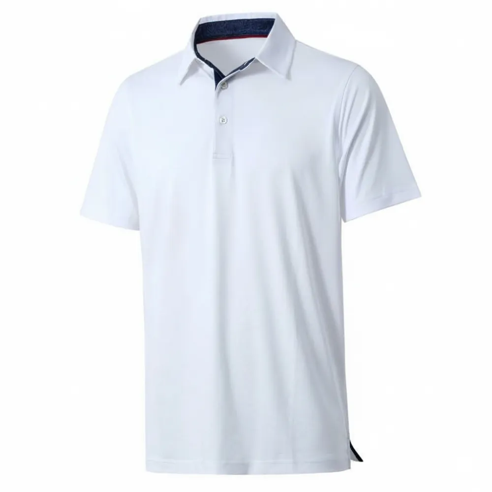 Mens Casual Dry Fit Performance Designed Collared Golf Polo Shirts for Men Plus Size Tops