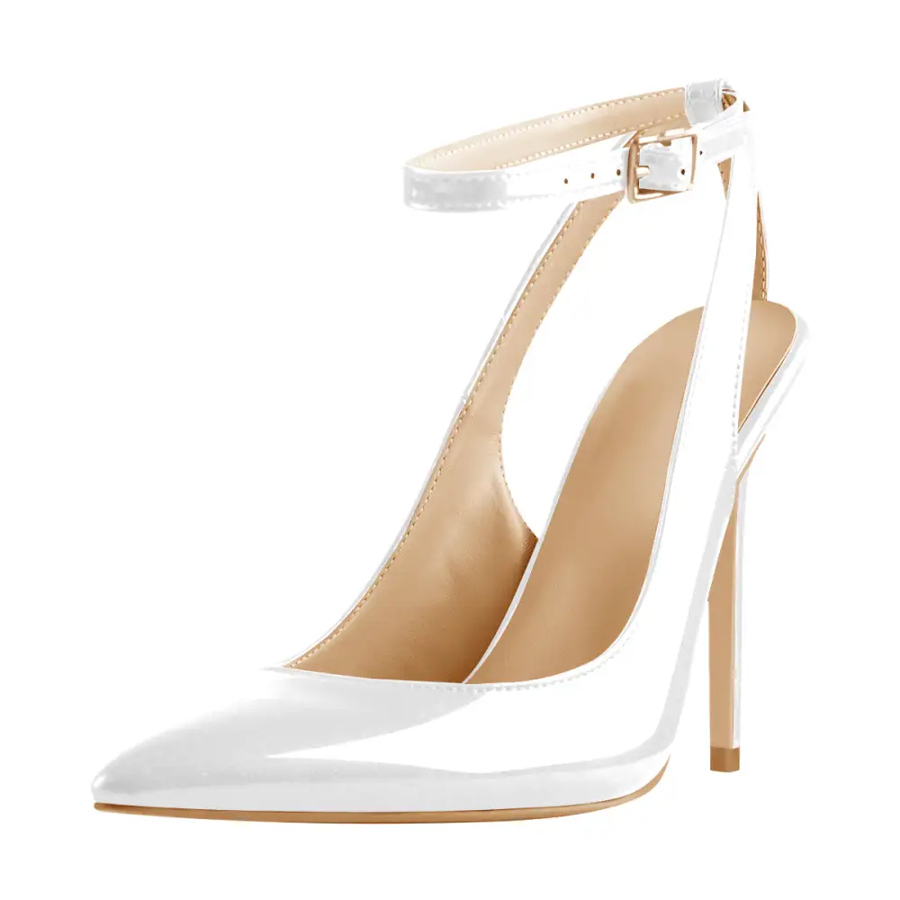 Sleek Pointed Toe Stiletto Ankle Strap Pumps