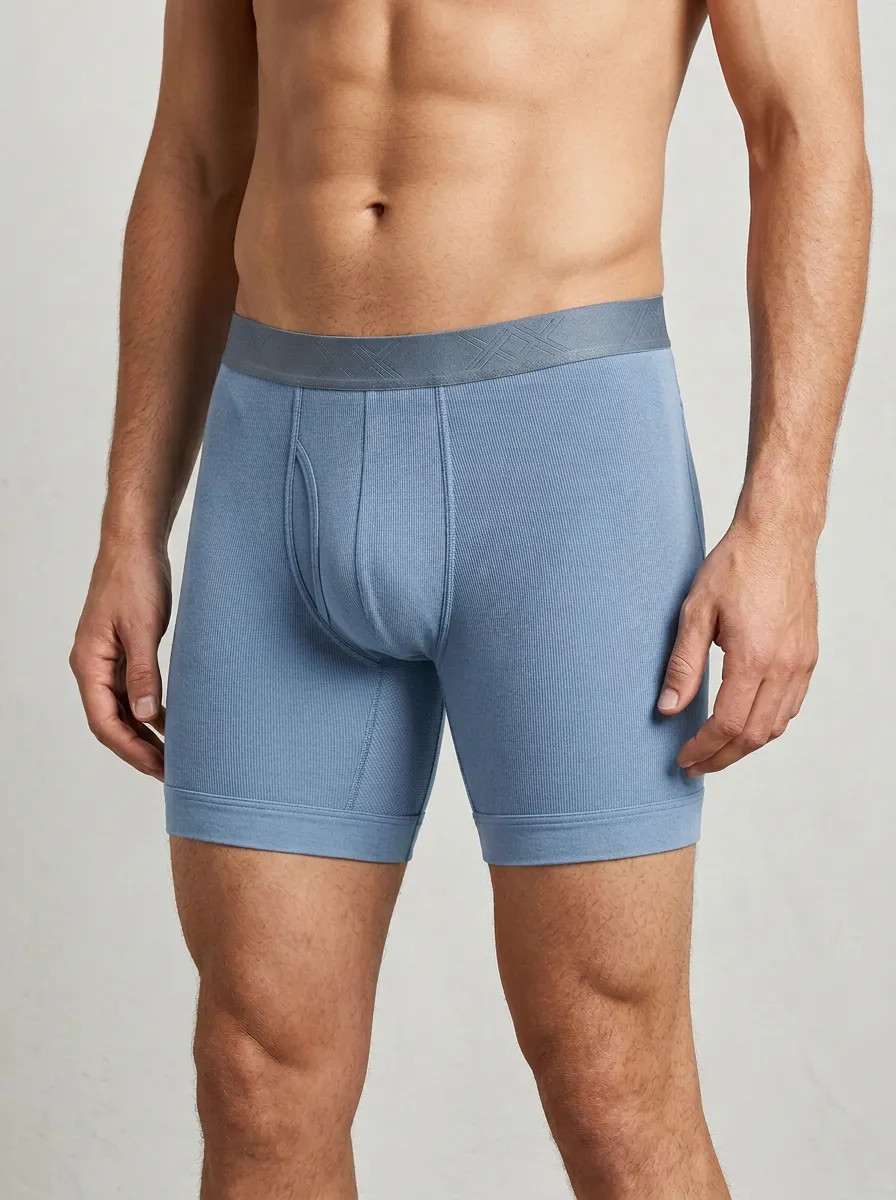 Minimal Ribbed Cotton Everyday Edit Men's Boxer Briefs
