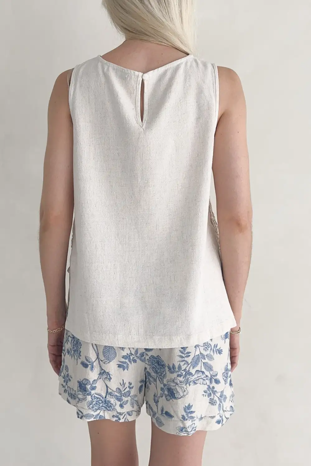 Linen Blend Relaxed Tank Top