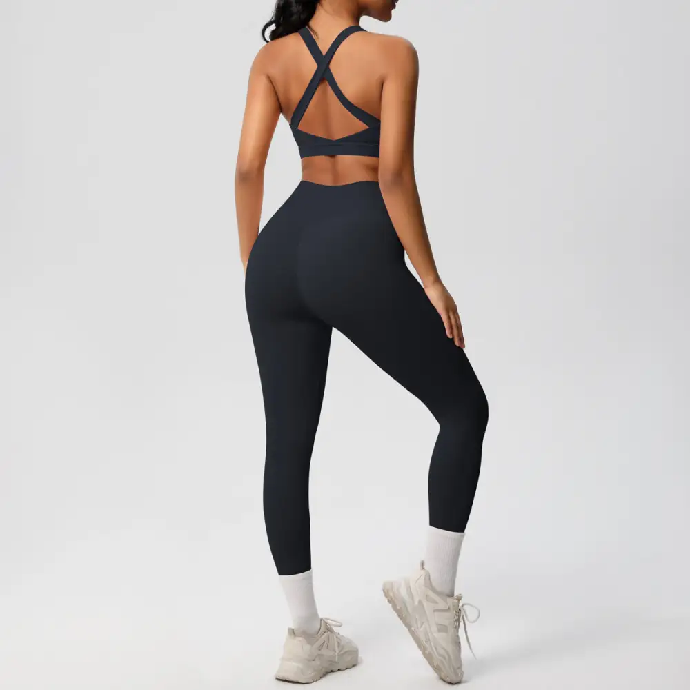 Backless High-Waist Two-Piece Activewear Active Set