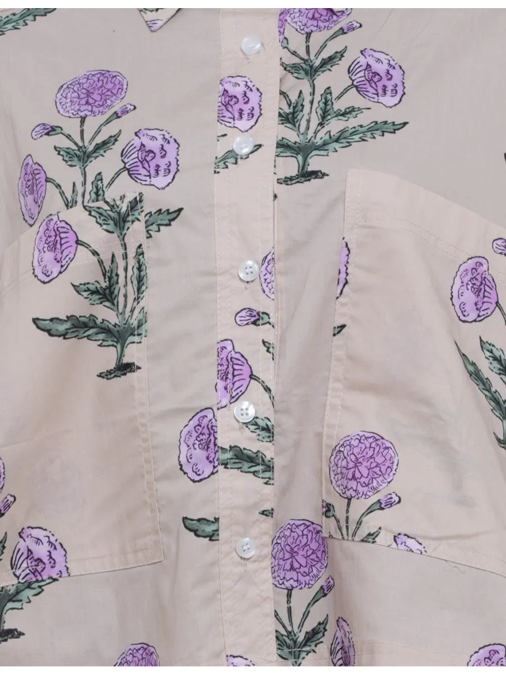 Boho Turndown Collar Button Long Sleeves Shirt