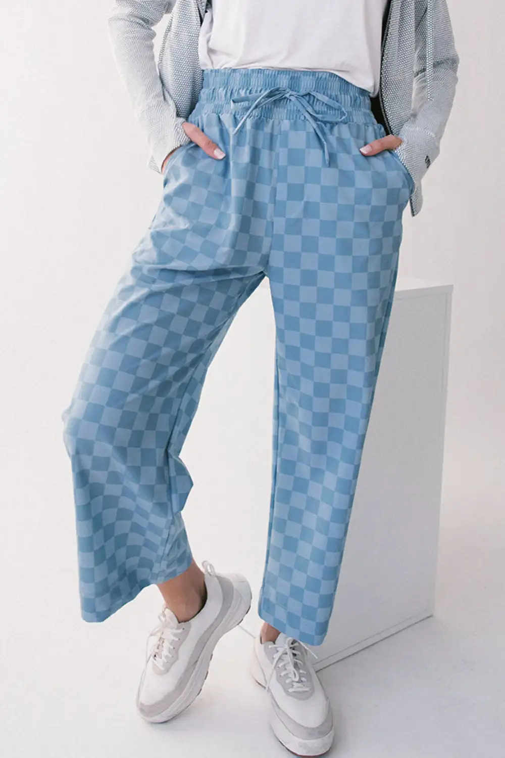 Elastic High Rise Loose Pants