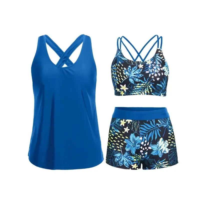 Women's three-piece vest swimsuit set