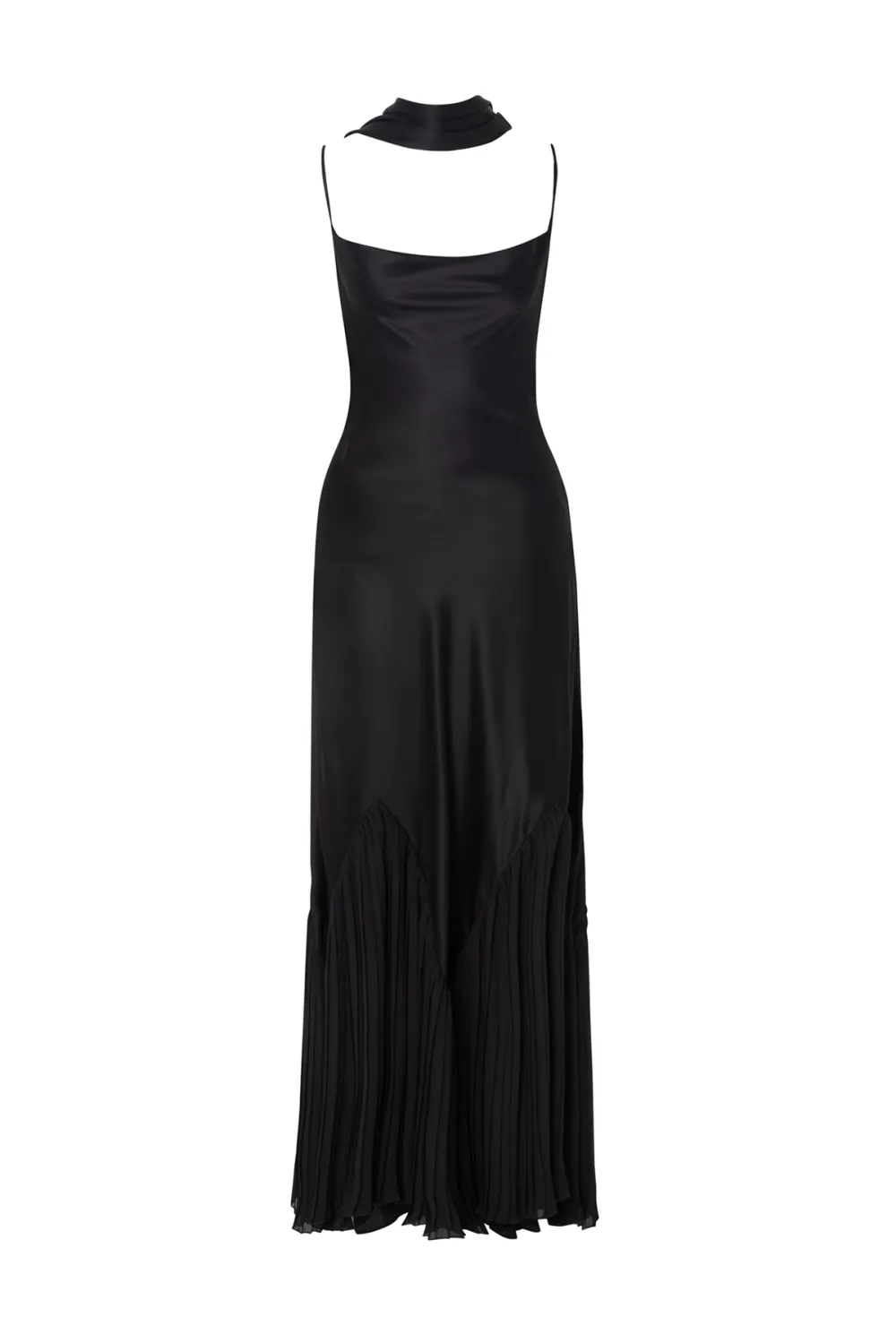 Ruffled Hem Spaghetti Strap Maxi Dress