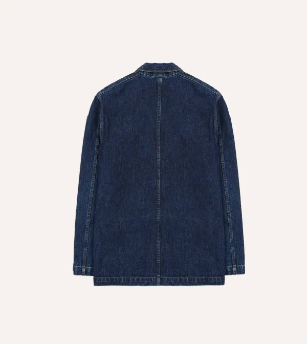 Stone Wash Denim Button Front Jacket