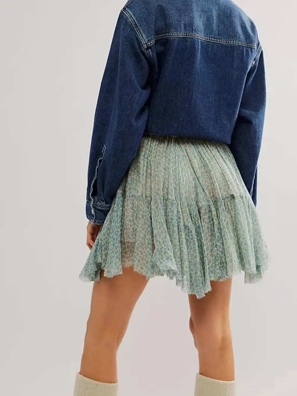 Comfy Mesh Printed Skirt