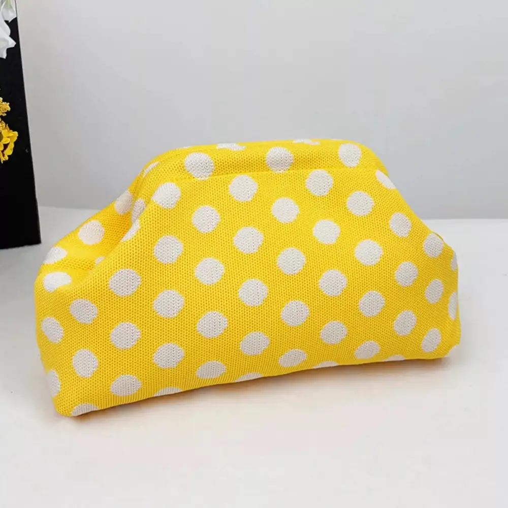 Portable Contrast Knit Clutch