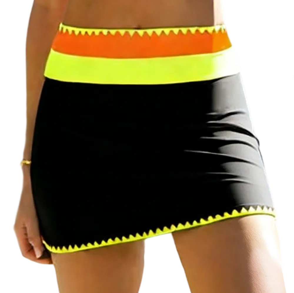 Patchwork Sports Three-Piece Bikini Set