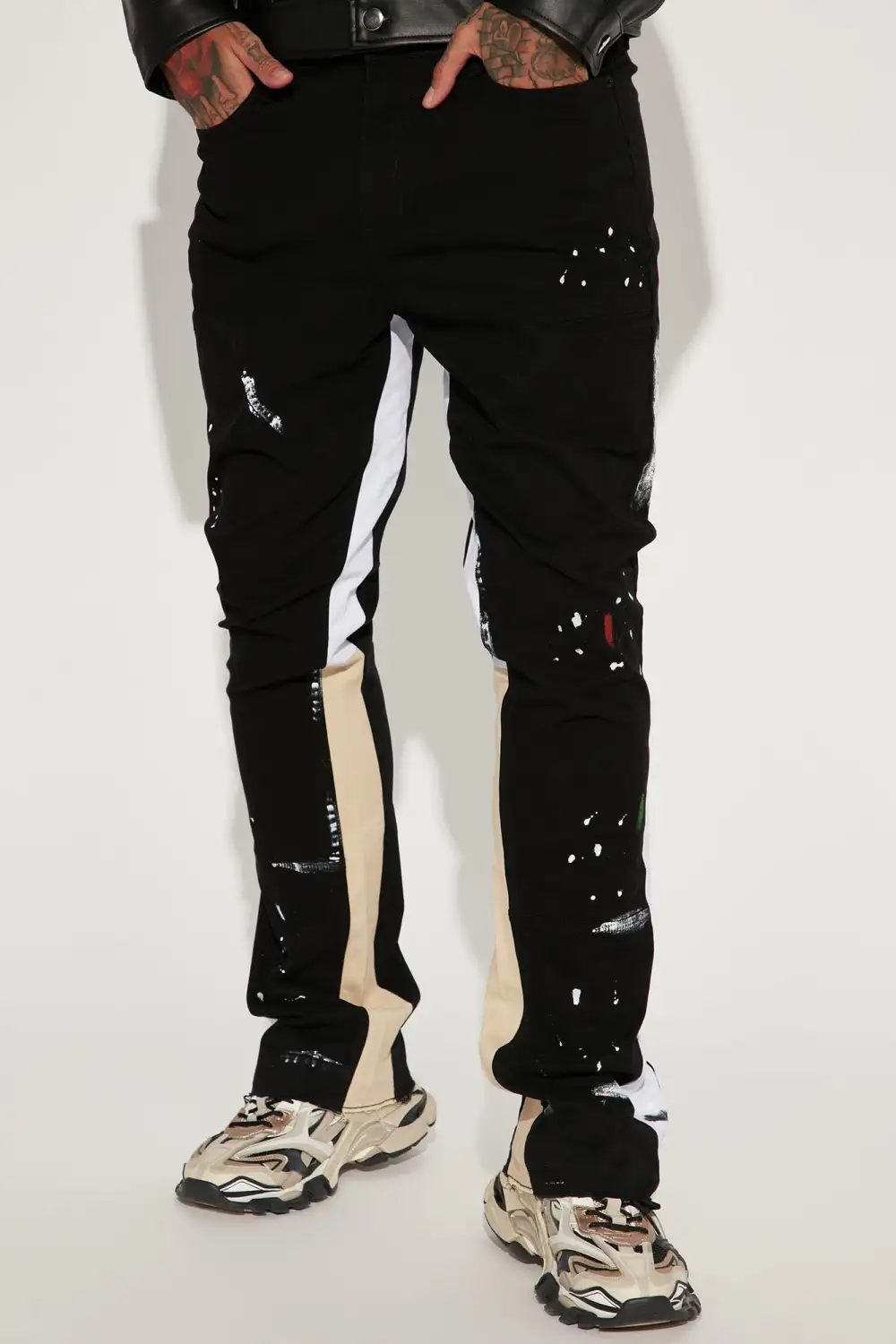 Art Graphic Slim Stacked Flared Pants