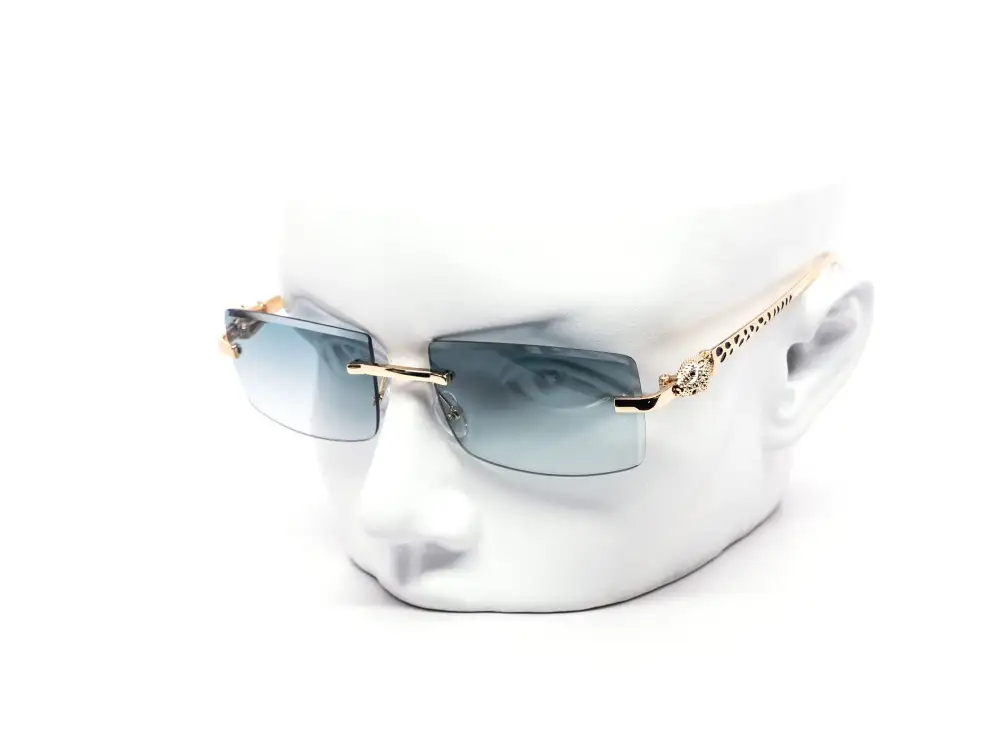 12-Pack Bold Rimless Square Cat-Eye Gradient Sunglasses
