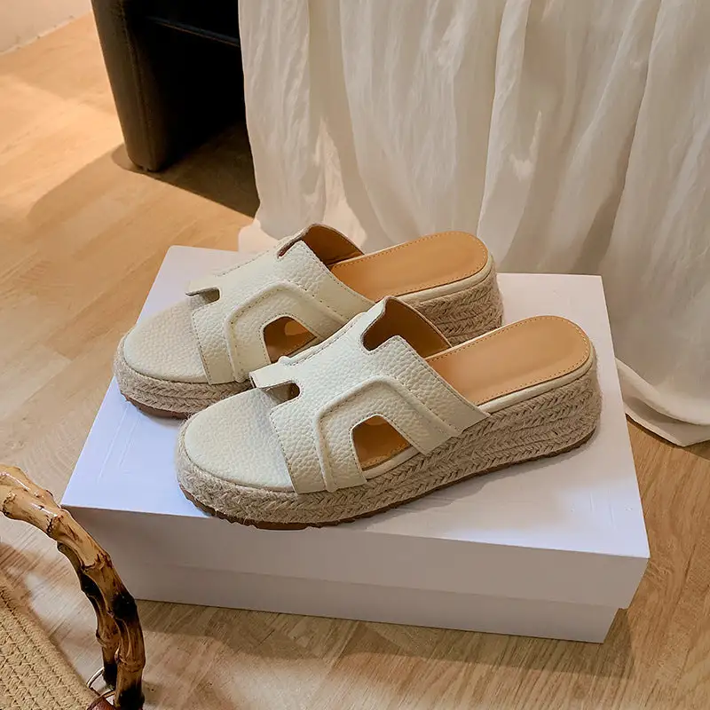 Thick Sole Open Toe Slide Sandals