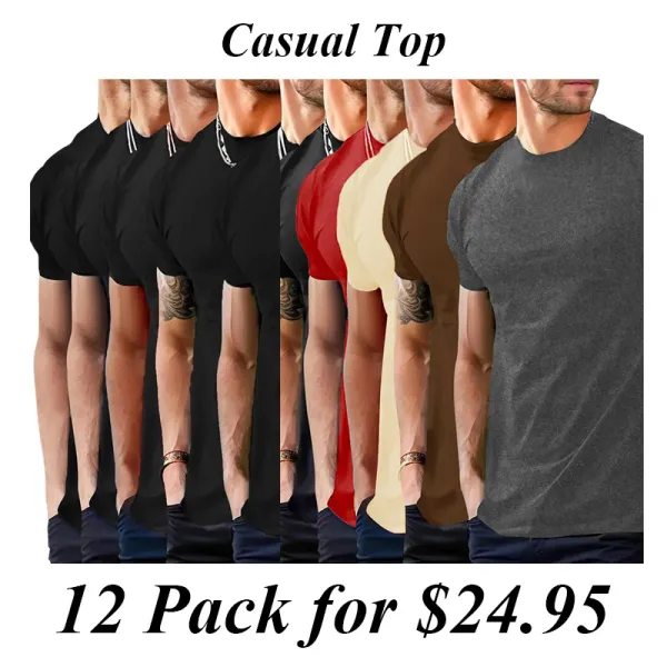 12PACK-Hipster Hip Hop Longline Crewneck Shortsleeve T-Shirt,Menswear Casual Streetwear Tshirt Tops