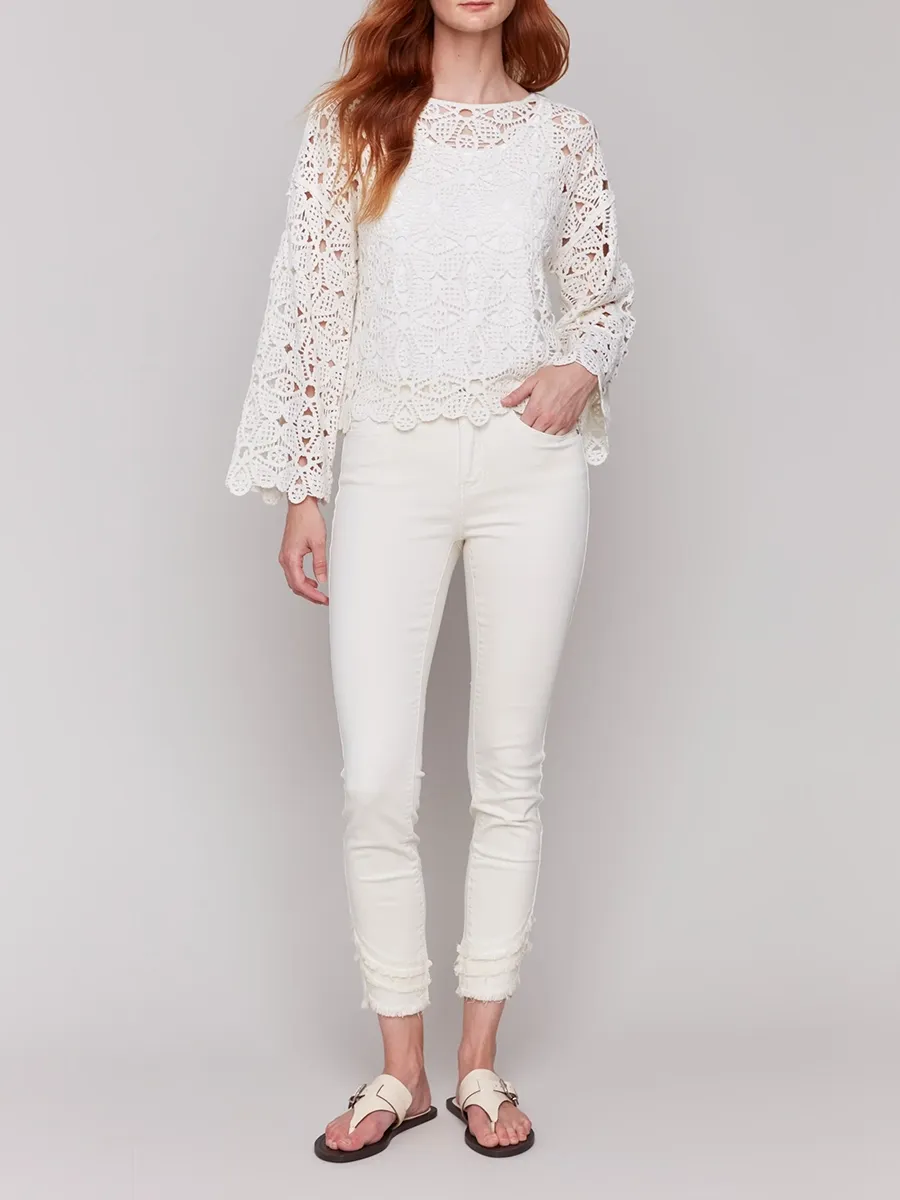 French Style Boat Neck Top for Women