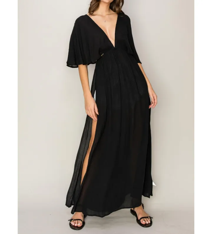 Tie Back Maxi Split Cover Up Dress