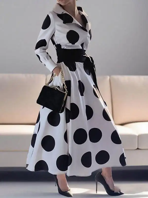 Polka Dot Long Maxi Dress