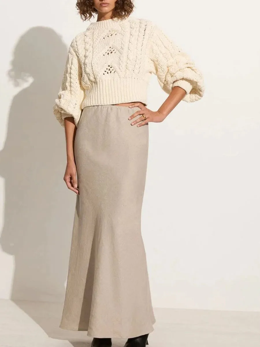 Crew Neck Cotton Knit Jumper