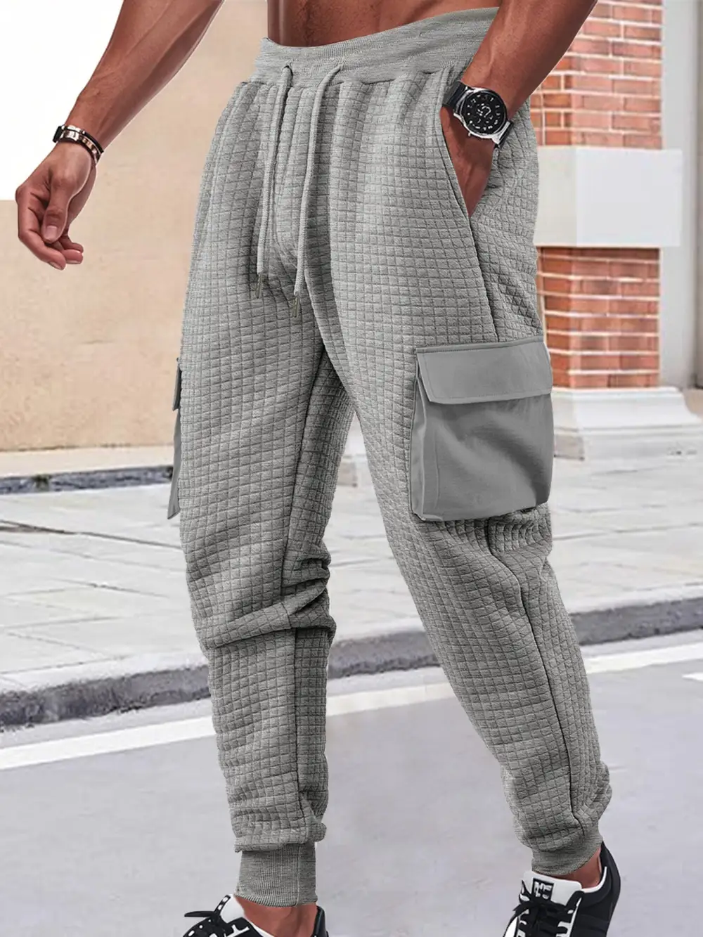 Men's o Square Cargo Pants Waist Pockets Cargo Pants