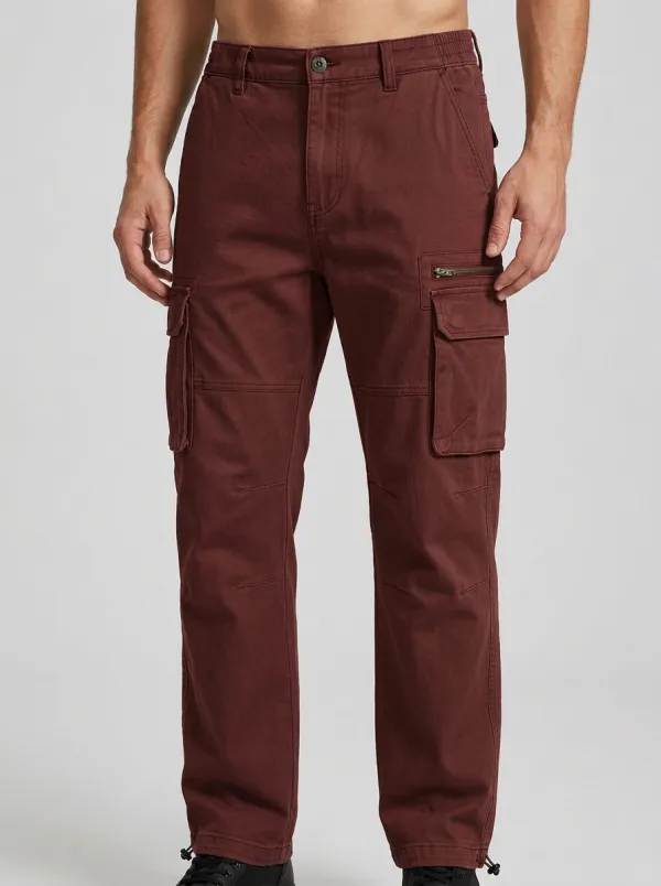 Men's Outdoor Tactical Olive Green Multi-Pocket Cargo Pants