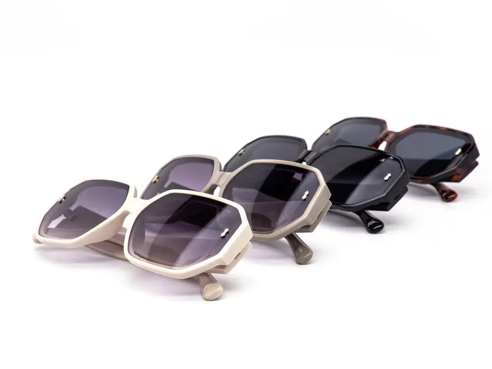12-Pack Chunky Hexagon Assorted Daily Sunglasses