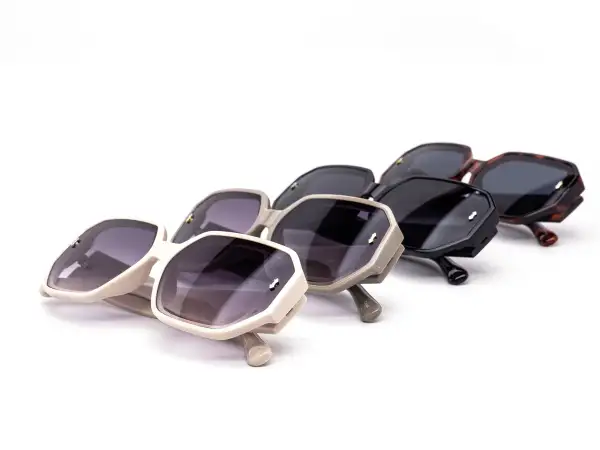 12-Pack Chunky Hexagon Assorted Daily Sunglasses