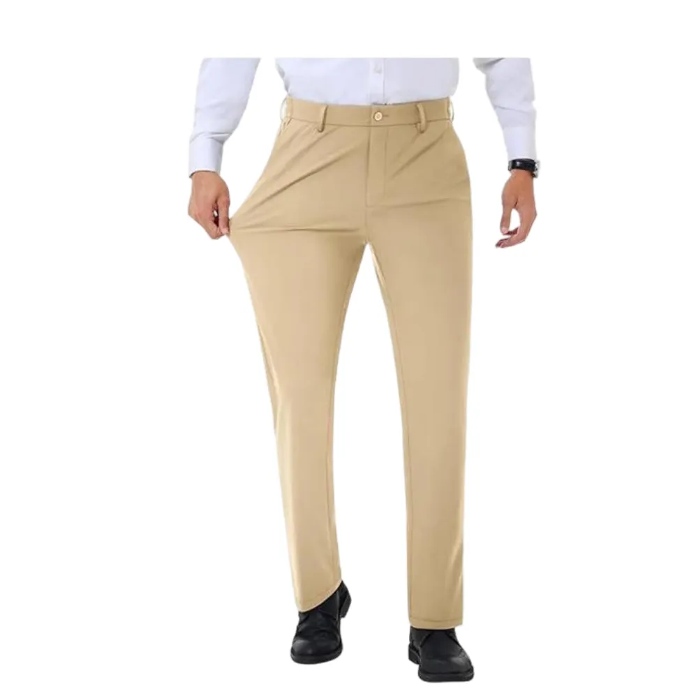 🔥 Black Friday Deal: Men's Stretch Dress Pants 👖 No Iron + Expandable Waist | Golf/Business Casual