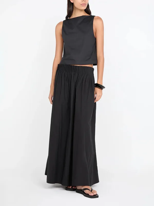 Casual Style Maxi Skirt Black
