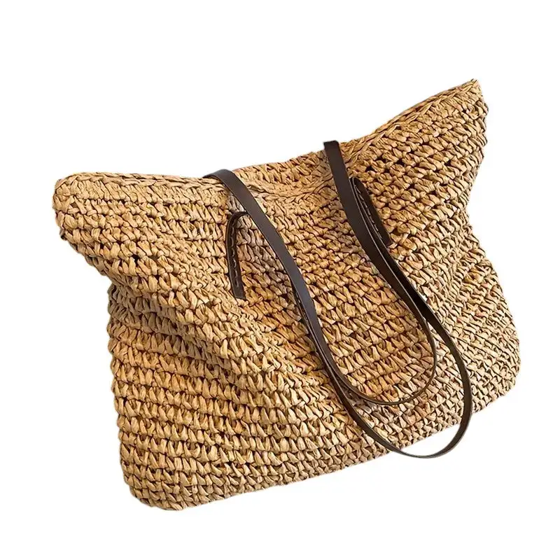 Woven Snap Front Tote Bag