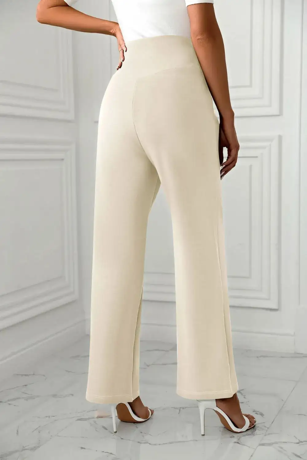 Flowy High Waist Straight Leg Pants