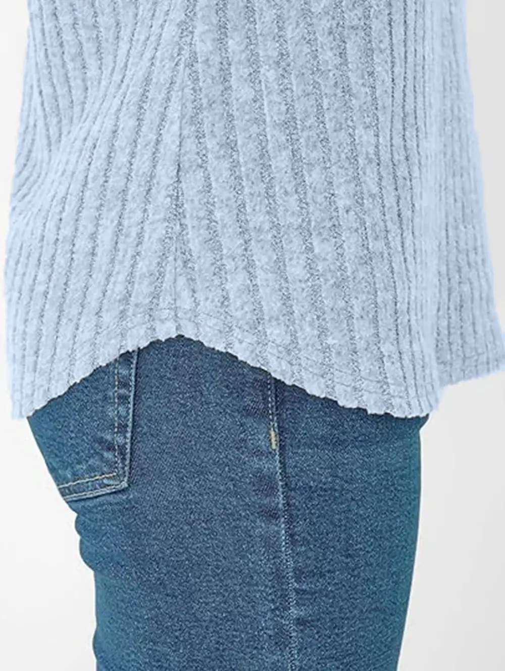 Draped V Neck Tee