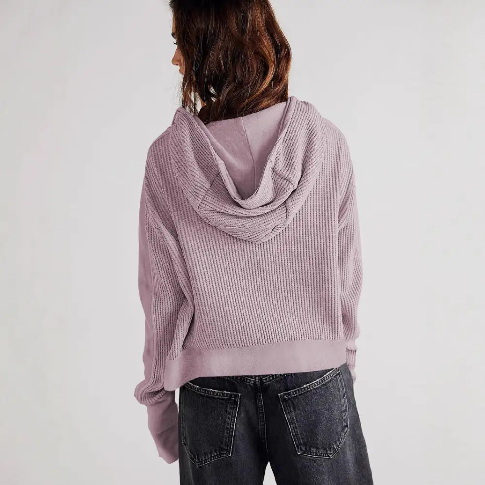 Knit Zip-Up Hoodie