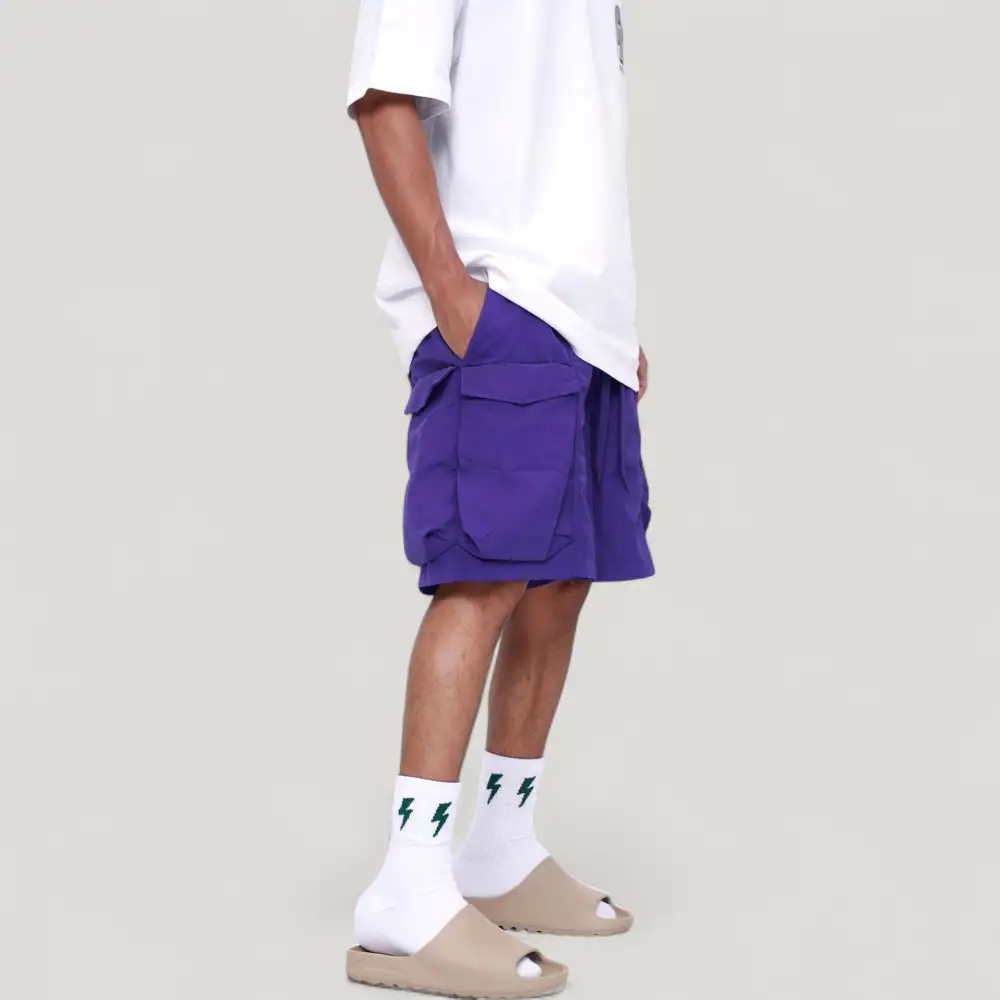 Drawstring Pocketed Men's Cargo Shorts