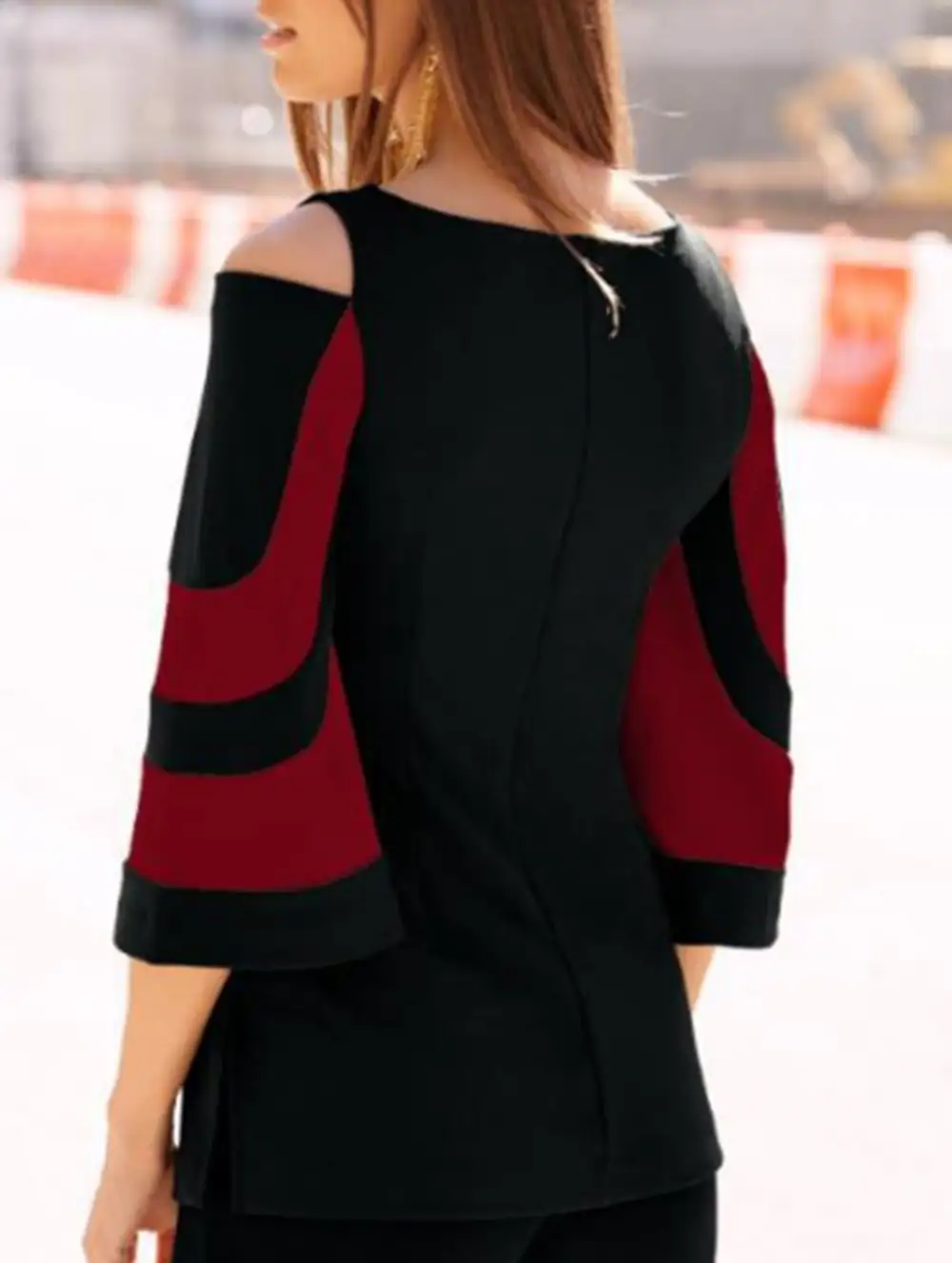 Off-Shoulder Flared Sleeve Top Tee