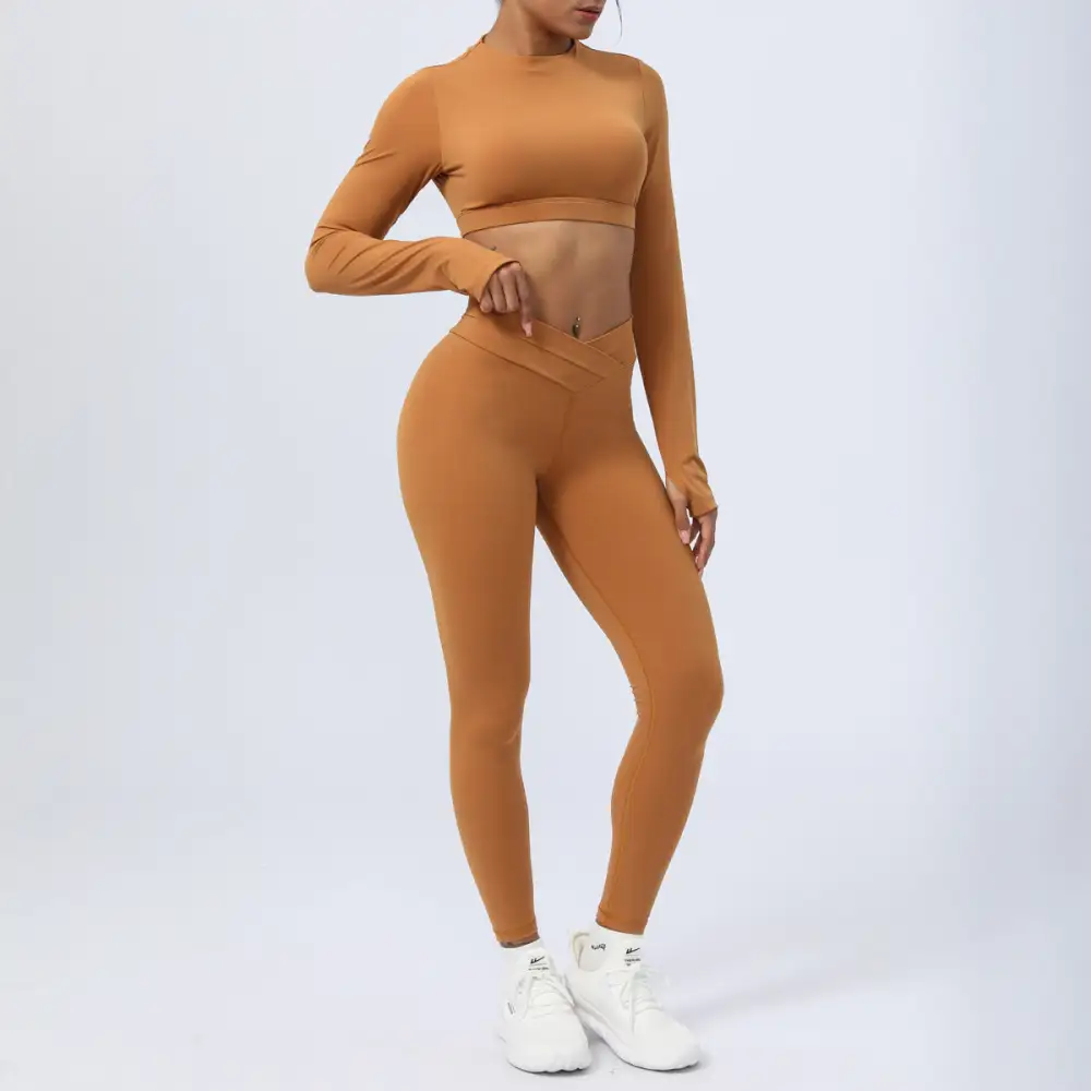 Seamless Backless Top and Leggings Active Set