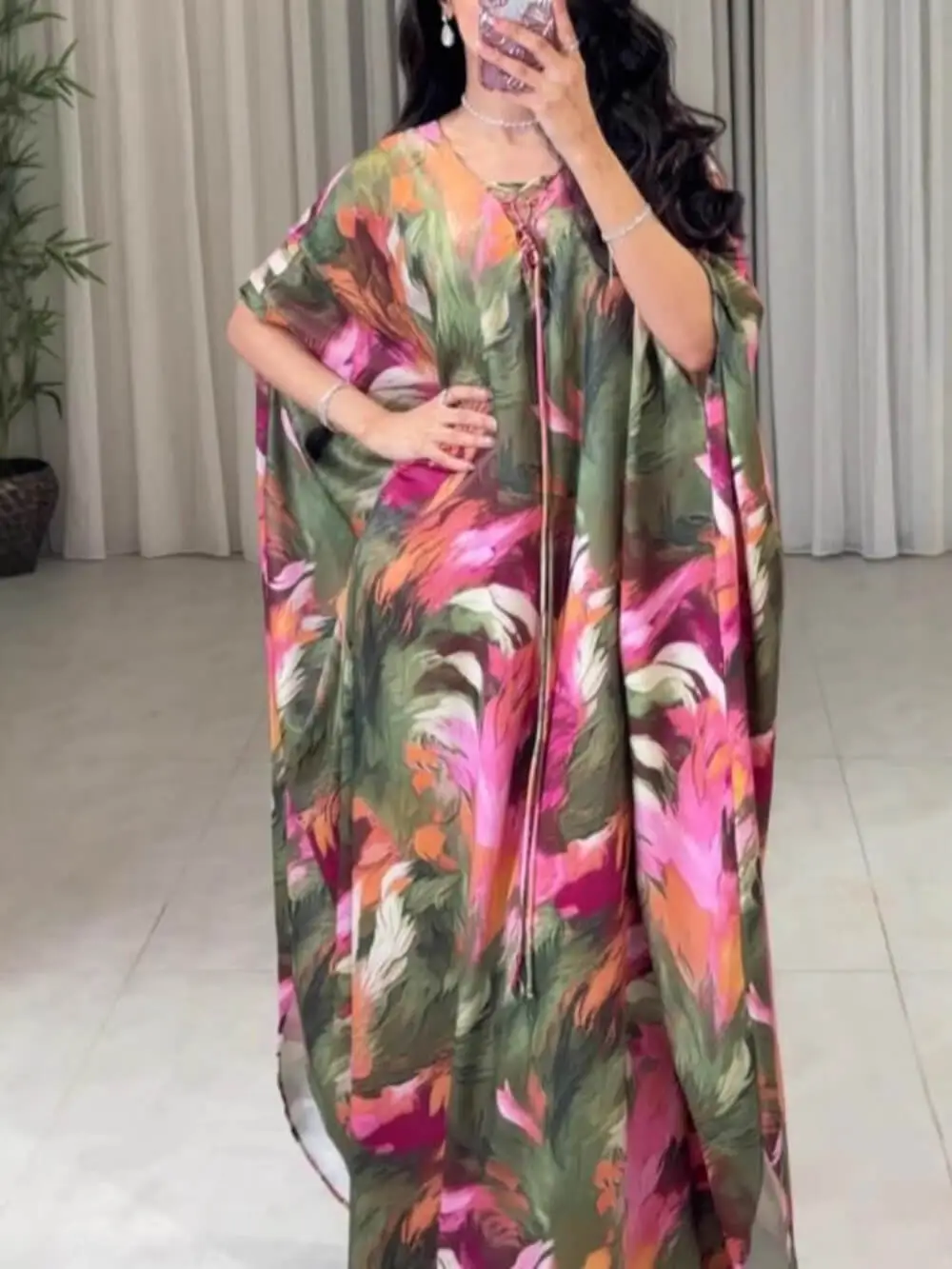 Bohemian Print Kaftan Kaftan Maxi Dress