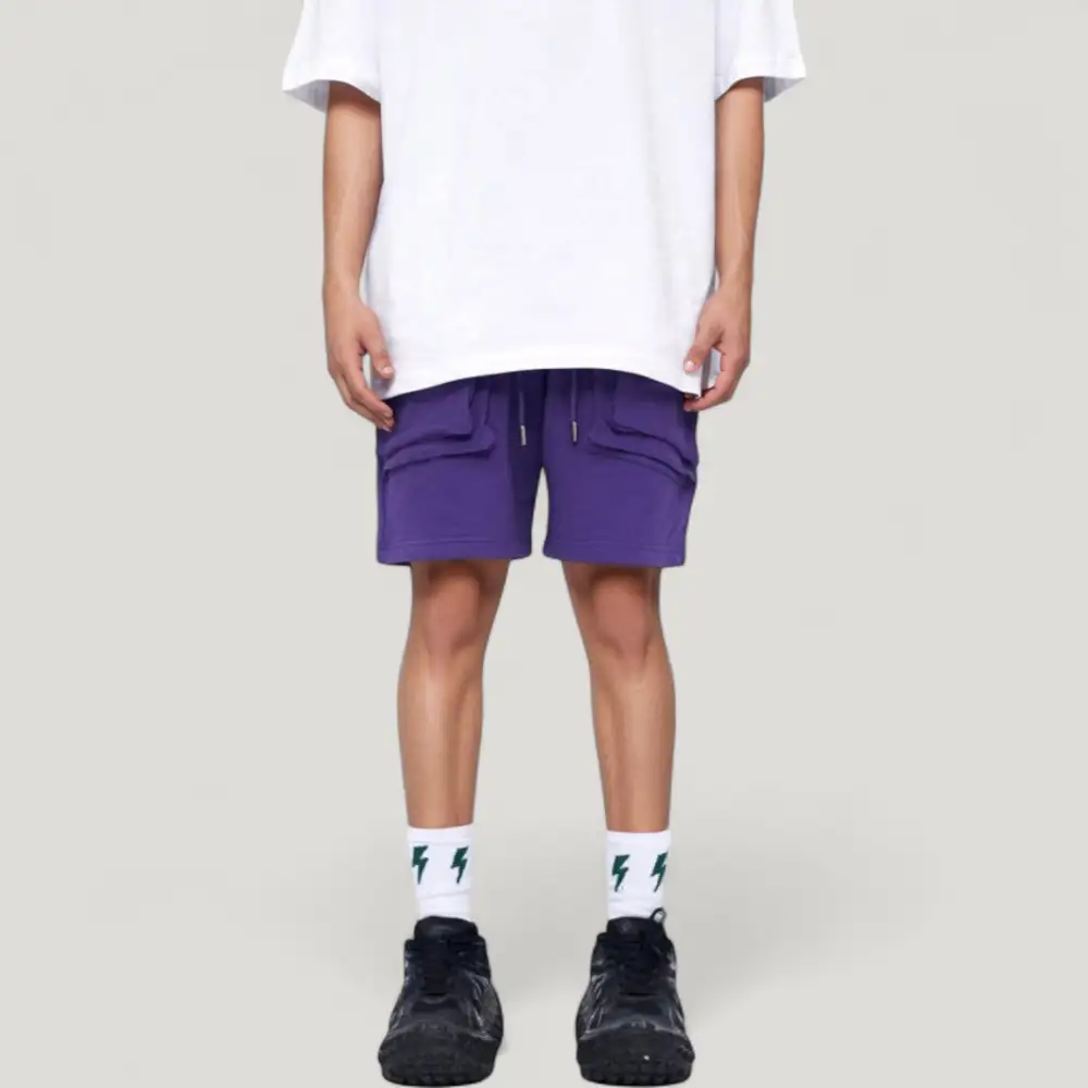 Drawstring Pocketed Men's Cargo Shorts