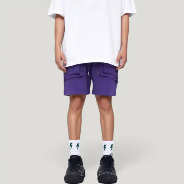 Drawstring Pocketed Men's Cargo Shorts
